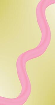 Gradient abstract background with pink wavy lines on yellow background Vertical Wallpaper vector