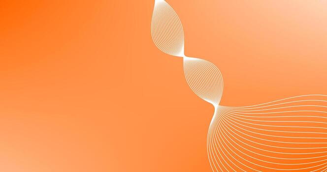 Gradient Abstract orange background with wavy lines and Copy Space for Insert Elements vector