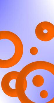 Gradient Blue sky background with Gradient orange circles and dots Vertical Wallpaper vector