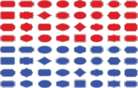 rojo y azul geométrico formas para diseño proyectos vector