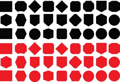 Geometric Shapes Pattern Red and Black Abstract Design for Backgrounds vector