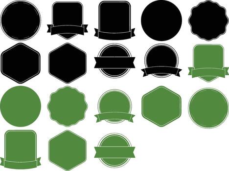 Collection of Blank Crests Badges and Labels Versatile Design Elements vector