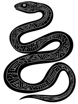 Preto serpente , ilustração. png