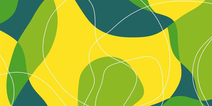 Abstract background with colors and lines, liquid background in random and harmonious colors, green, yellow vector