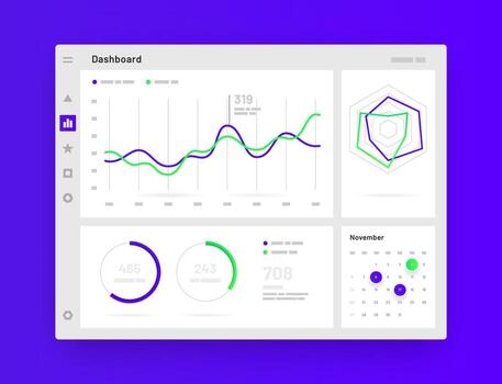 tablero ui y ux equipo. elementos de infografia utilizar en presentación plantillas, móvil aplicación y corporativo informe. vector
