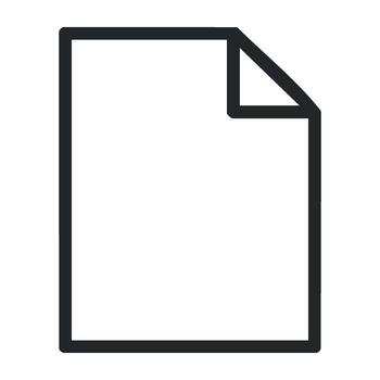 Document icon with white background in minimalist style vector