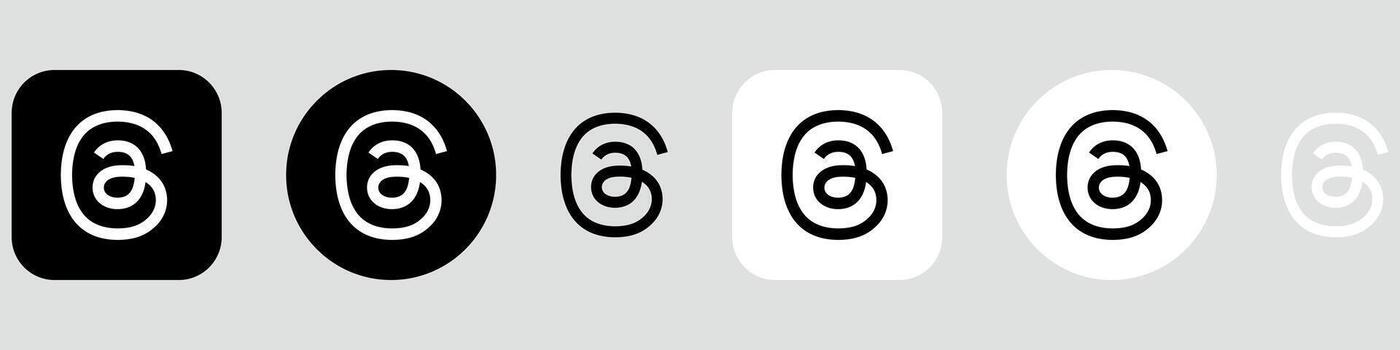 Threads App Icon Set vector