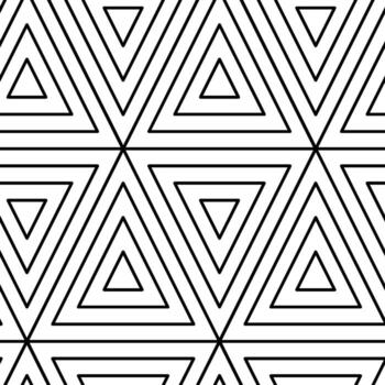 negro y blanco geométrico modelo creando un óptico espejismo con triangulos, formando un sin costura y fascinante diseño, ideal para antecedentes, textiles, y decorativo proyectos vector