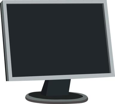 pulcro computadora monitor con oscuro pantalla genial para tecnología maquetas y diseño plantillas hoy vector