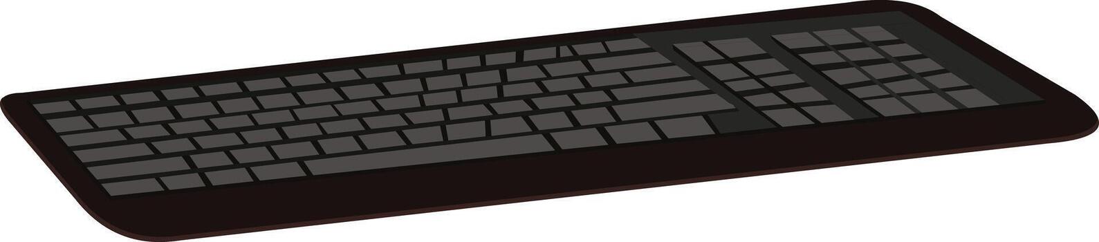Modern dark keyboard for professional workspace setup and creative digital projects needs now vector