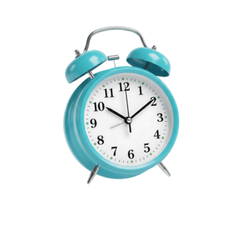 retro Zwilling Glocke Alarm Uhr mit Türkis Metall Gehäuse und Weiß Gesicht isoliert auf transparent Hintergrund png