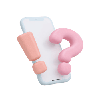 smartphone Schermo presentazione un' domanda con domanda marchio e un esclamazione marchio accanto esso su chiaro png