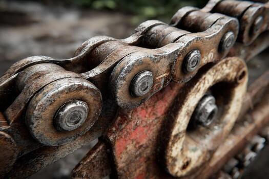 A close up of a chain on a chain link photo