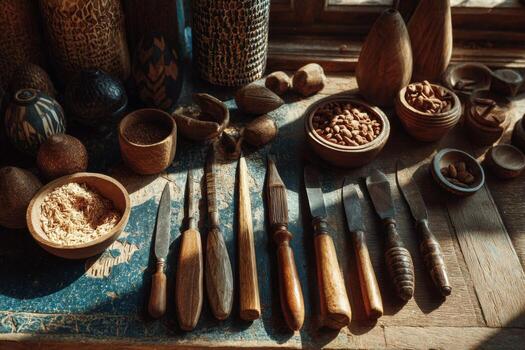 A table with many different types of tools photo