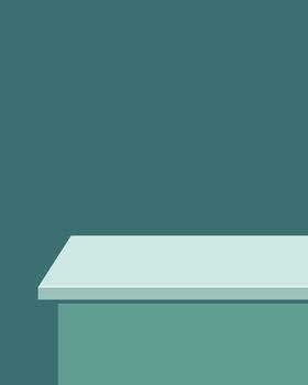 Minimalist 3D Podium on Teal Background for Product Showcase and Mockups vector