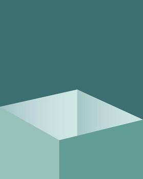 Open box mockup template for product display presentation and package design vector