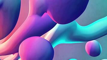 astratto 3d forme con vivace colori e liscio gradienti per moderno design progetti video