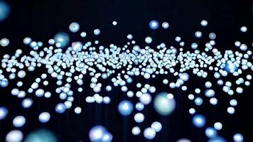 astratto raggiante sfere la creazione di dinamico leggero modelli nel un' futuristico e moderno design video