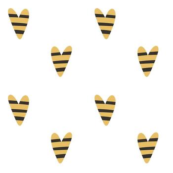 sin costura abeja corazón modelo mínimo estilo para tela envase papel y linda diseño vector