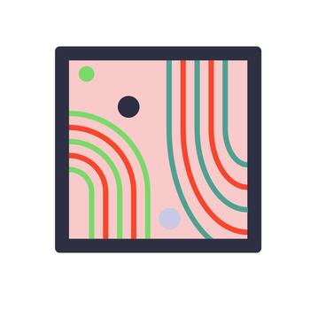 Colorful abstract design with curved lines and shapes on a soft background for creative inspiration vector