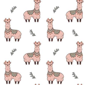 mínimo llama sin costura modelo para textil y envase diseño vector