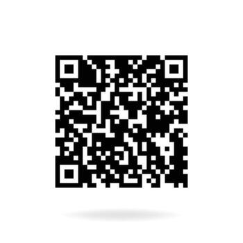 Qr code scan label clip art illustration vector