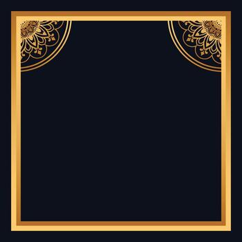 Abstract Rectangle Corner Certificate Border Pattern Line Photo Frame Islamic Wedding Invitation Background vector