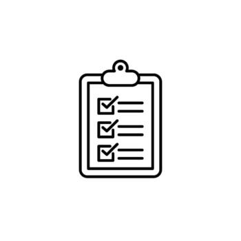 Checklist Approve Simple Clipboard Icon Template vector