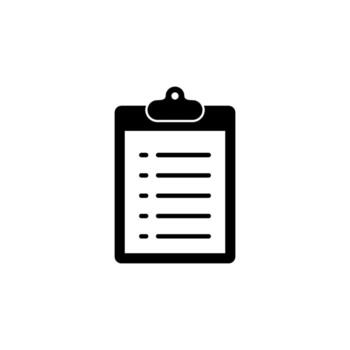 List on Paper Simple Clipboard Icon Template vector