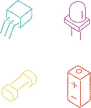 Isometric pastel shape illustration set, cylinder, cube, rectangular prism, triangular prism vector