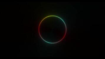 mjukt roterande abstrakt cirkel animering med lutning färger video