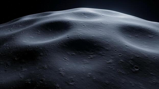 An image of a large, dark object on the surface of the moon photo