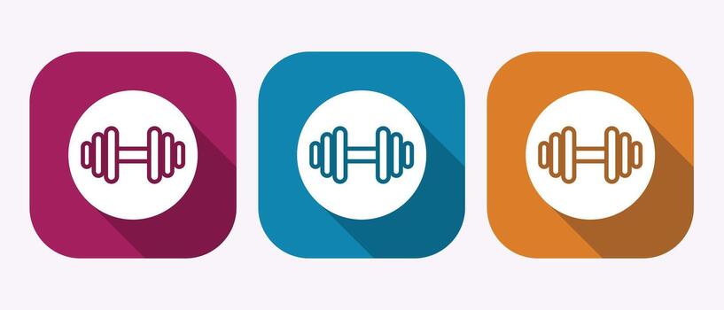 Vibrant Dumbbell Icons Fitness and Exercise Concepts for Gyms and Training Programs vector