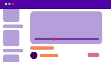 Editable web interface screen with UI highlights and draggable elements visualizes user interaction design elements video