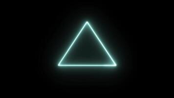 brilhando néon cor triângulo 2d gráficos animação video