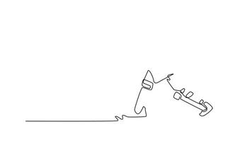 Self drawing animation single line draw side view of cricketer batsman hitting reverse sweep during match on pitch. Professional sport and exercise for fitness. Continuous line. Full length animated video