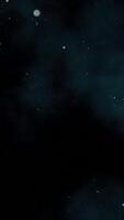 Atmospheric outer space background animation with gas clouds, stars and space dust floating past the camera. Vertical background. video