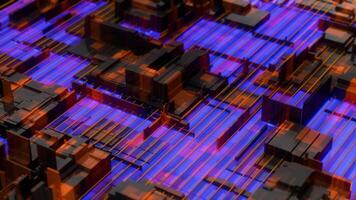 Cyber Schaltkreis Tafel glühend Technik Gitter Schleife animiert Hintergrund video