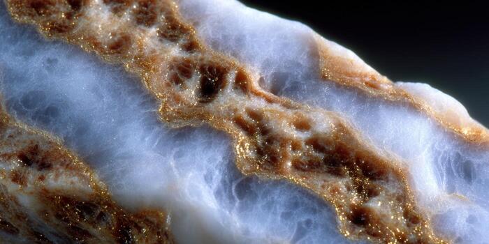 A beautiful display of a natural stone showing intricate textures and colors. photo