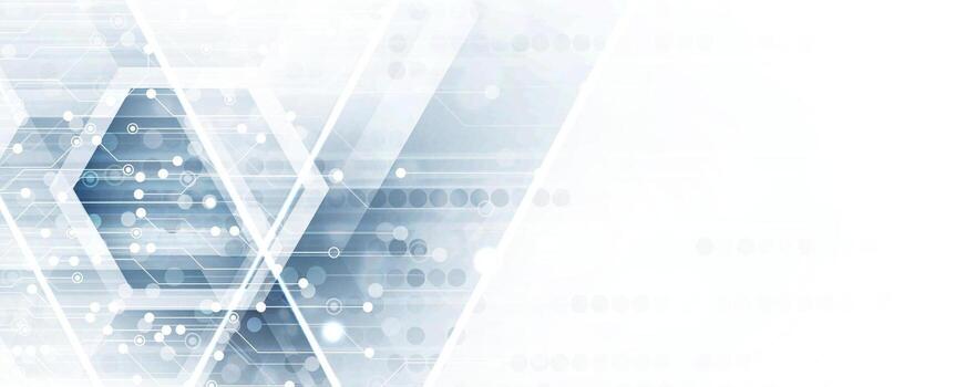 abstract technology hexagon background with digital lines vector