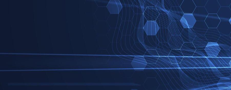 blue abstract background with hexagonal shapes vector