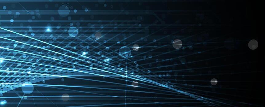 abstract future technology background with lines and dots vector