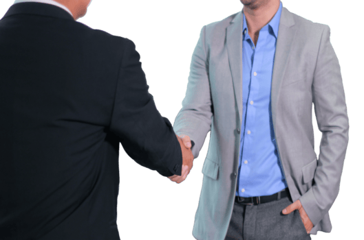 dois empresários fazer aperto de mão mão em transparente fundo Arquivo png