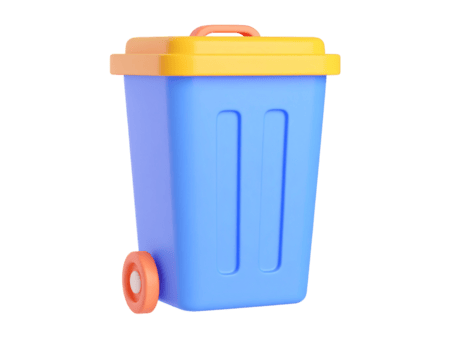 3d Rendern von ein Blau Müll Container auf transparent Hintergrund png
