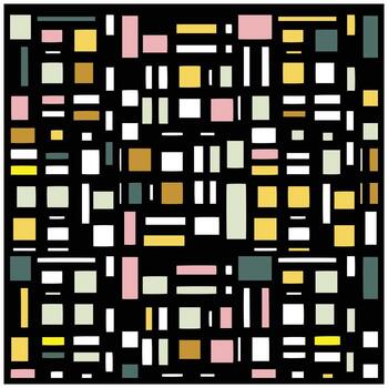 vibrante vistoso cuadrado y rectángulo forma en negro backgrond vector