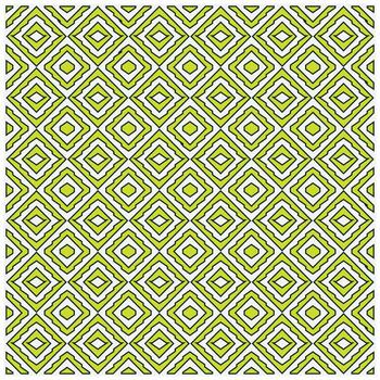 Geometric print pattern with white circles on a navy and pink background, framed by concentric borders. vector