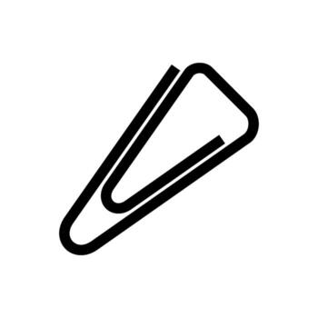 Minimalist Simple Paperclip Icon Template vector