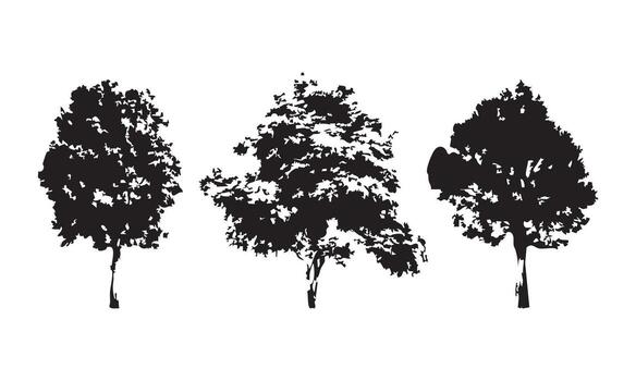 Black Tree for UI UX Design vector