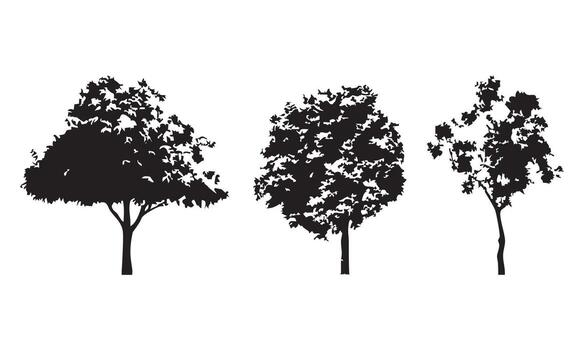 Tree Silhouette for Website Background vector