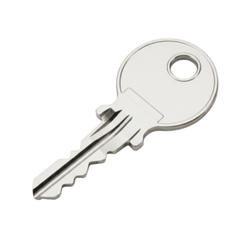 een enkel, glimmend zilver metalen sleutel met een klassiek ontwerp, symboliseert veiligheid, toegang, en ontgrendelen mogelijkheden. ideaal voor concepten verwant naar eigendom, privacy, of oplossingen. png